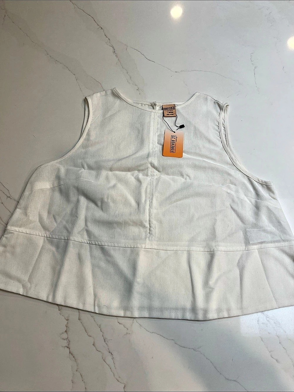 Forever 21 Tank Top in cream. Size L,  NWT
